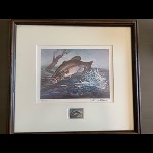 Vintage NC license stamp print